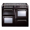 RICH1000DFTBLK 996mm Dual Fuel Range Cooker with 169L Capacity in Black