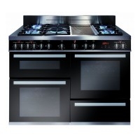 RV1200SS Double Oven Dual Fuel Range Cooker in Stainless Steel