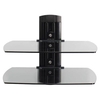 VF3012-B1 Dual Shelf for Under Wall Mounted TV - Black