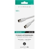 VIV-7/74 5m Coaxial to Coaxial Lead in White