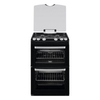 ZCG669GN 600mm 113L Capacity Gas Double Oven with Glass Lid in Black