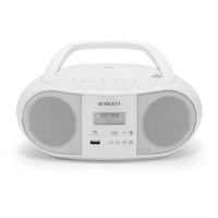 Zoombox 4 DAB/FM CD Bluetooth Portable Boombox - White