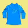 Blue Long Sleeved Banz Shark Rashie Top