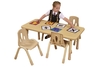 Elegant Height Adjustable Rectangular Tables,  Maple