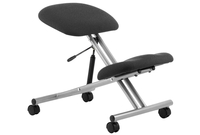 Malmo Kneeling Chair Silver Frame,  Black