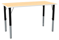 Nursery Height Adjustable Rectangular Classroom Table,  White/Light Grey