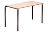 Rectangular Crush Bent Classroom Tables 14+ Years,  Charcoal/MDF Beech/Beech