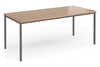 Rectangular Deluxe Flexitables With Graphite Frame,  180wx80dx73h (cm),  Beech