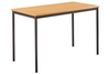 Rectangular Fully Welded Classroom Tables 14+ Years,  Charcoal/MDF Beech/Beech