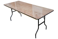 Suttner Rectangular Folding Trestle Table,  183wx76dx76h (cm)