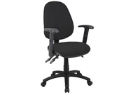 Vantage 3 Lever Operator Chair With Adjustable Arms,  Black