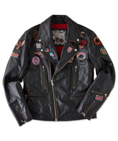 Badged Up Biker Leather