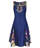 Embroidered Godet Tunic