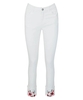 Embroidered Turn Up Jeans
