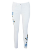 Embroidered White Jeans