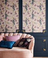 Fabulous Floral Peacock Wallpaper