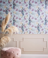 Fabulous Floral Peacock Wallpaper