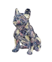 Fabulous Floral Resin Bulldog