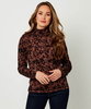 Flocked Animal Roll Neck Top