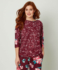 Floral Leopard Loungewear Batwing Top