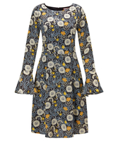 Fluted Sleeve Dress