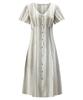 Linen Mix Stripe Dress