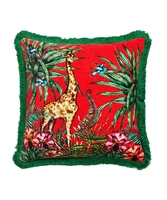 Opulent Safari Tropical Print Cushion