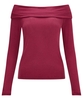 Rolled Shoulder Ribbed Top