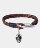 Rollo Leather Skull Bracelet
