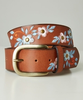 Stunning Embroidered Leather Belt