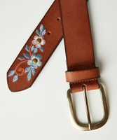 Stunning Embroidered Leather Belt