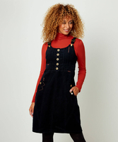 Unique Cord Pinafore Dress