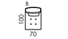 Alice Modular Single Small Armless Unit <b>
