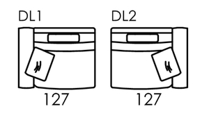 Carla Modular 1.5 Seater Chair Unit With 1 Slim Arm [DL1/DL2]