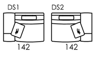 Carla Modular 1.5 Seater Chair Unit With 1 Stepped Arm [DS1/DS2]