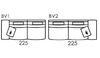 Carla Modular 3 Seater Sofa Unit With 1 Wide Arm [BV1/BV2]