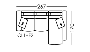 Carla Modular 3.5 Seater Sofa With Chaise End [CL1/2+F1/2]
