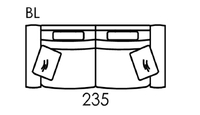 Carla Modular 4 Seater Sofa With 2 Slim Arms [BL]