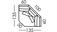 Carla Modular Angled Corner Sofa Unit [R]
