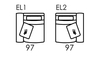 Carla Modular Chair Unit With 1 Slim Arm [EL1/EL2]
