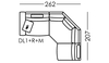 Carla Modular Medium Corner Sofa with 1 Slim Arm [DL1+R+M]