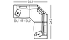 Carla Modular Medium Corner Sofa with 2 Slim Arms [DL1+R+DL2]