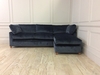 Corby Storage Chaise Sofa Bed in Longbridge Velvet Denim