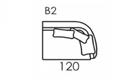 Emily Modular Chair Unit with 1 Right Arm [B2]