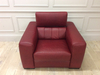 Florentina Armchair with Adjustable Headrests in Premium Dark Red Leather