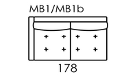 Hollie Modular 2 Seater Sofa With 1 Arm [MB1/MB2]