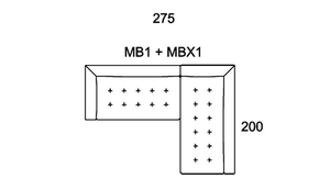 Morellia Modular 3x2 Seater Right Sided Corner Sofa [MB1+MBX1]