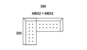 Morellia Modular 4x2 Left Sided Corner Sofa [MBX2+MBX2]