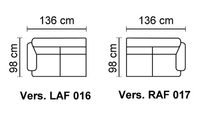 Romano 2 Seater Sofa With 1 Arm [016/017]