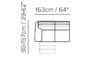 Vienna 2.5 Seater Sofa with 1 Arm [216/217]